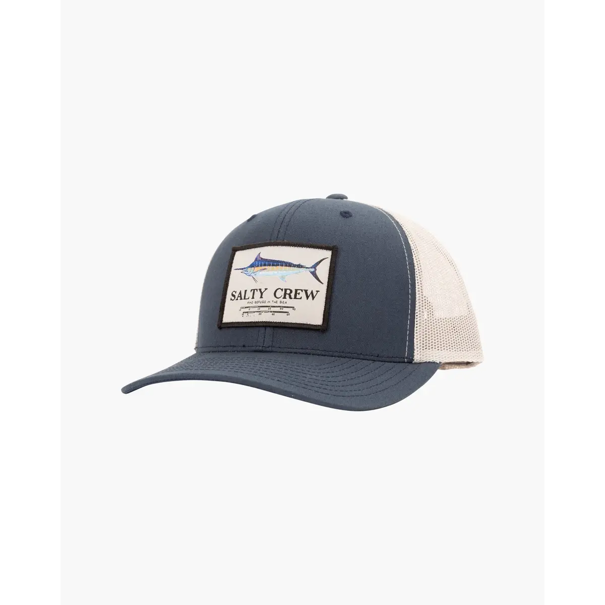 Salty Crew Marlin Mount Retro Trucker Hat - Navy/Silver 1