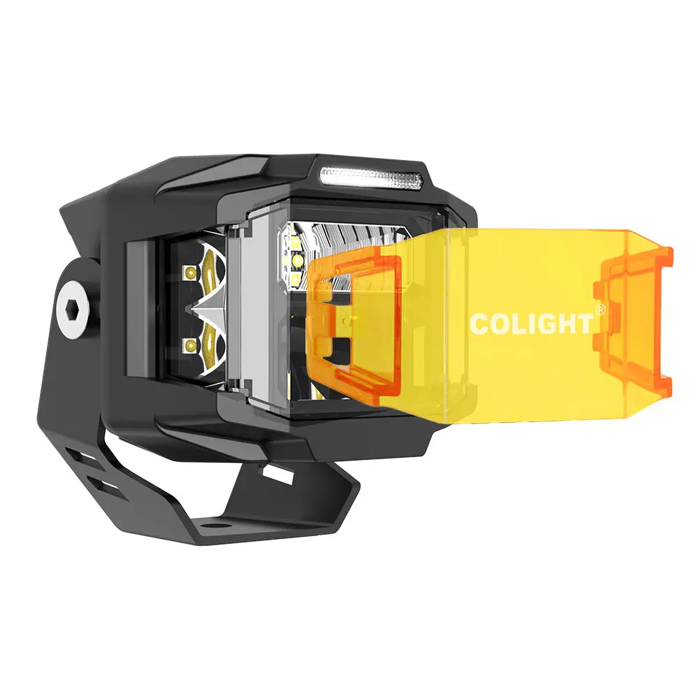 Protective Cover For 3Inch/5Inch V5 Series Side Shooter Light Pods-Yellow/Black(Set/2Pc) 1