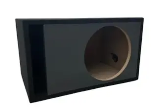 King Boxes Spl12s-Gre Carpeted Single Vented 12" Subwoofer Box With Leather Face 1