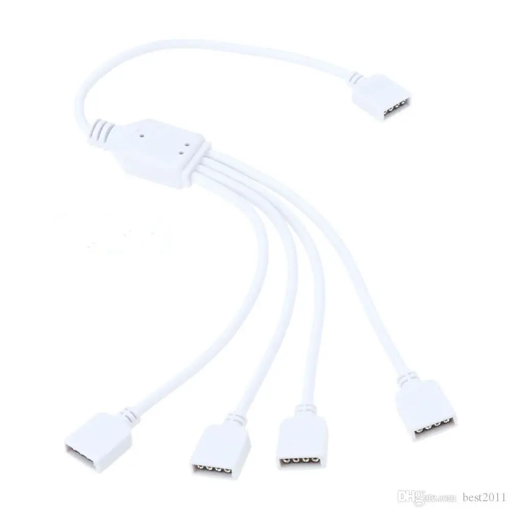 Led 4-Pin Strip Light Splitter, 1 To 4 1