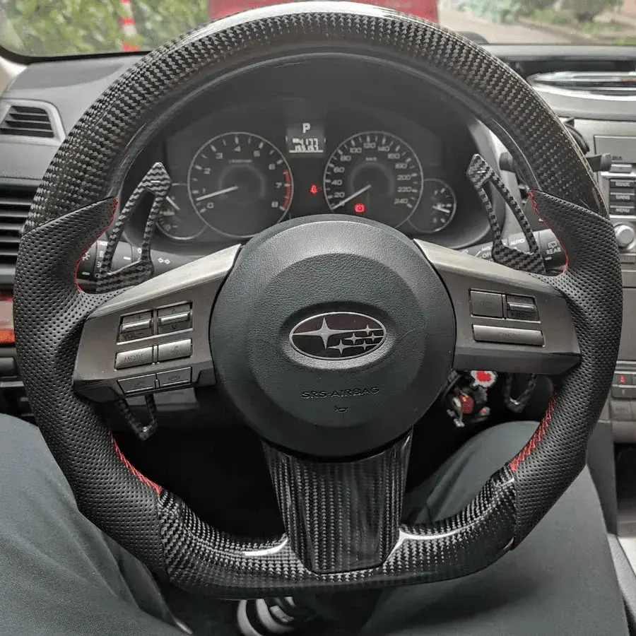 Subaru 2010-2011 Outback Legacy Real Carbon Fiber Steering Wheel 1