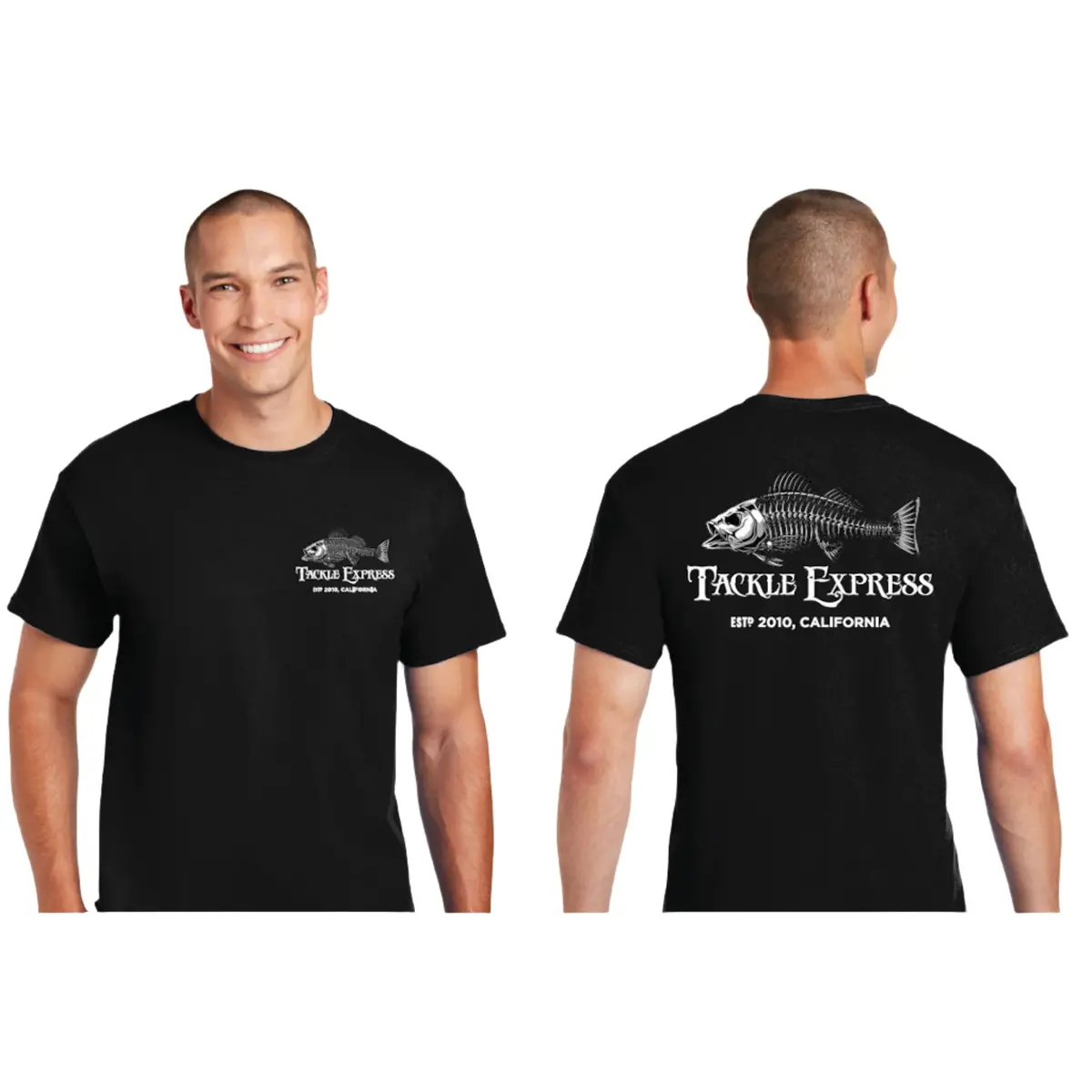 Tackle Express Skeleton Bass Short Sleeve Tee Shirt 1