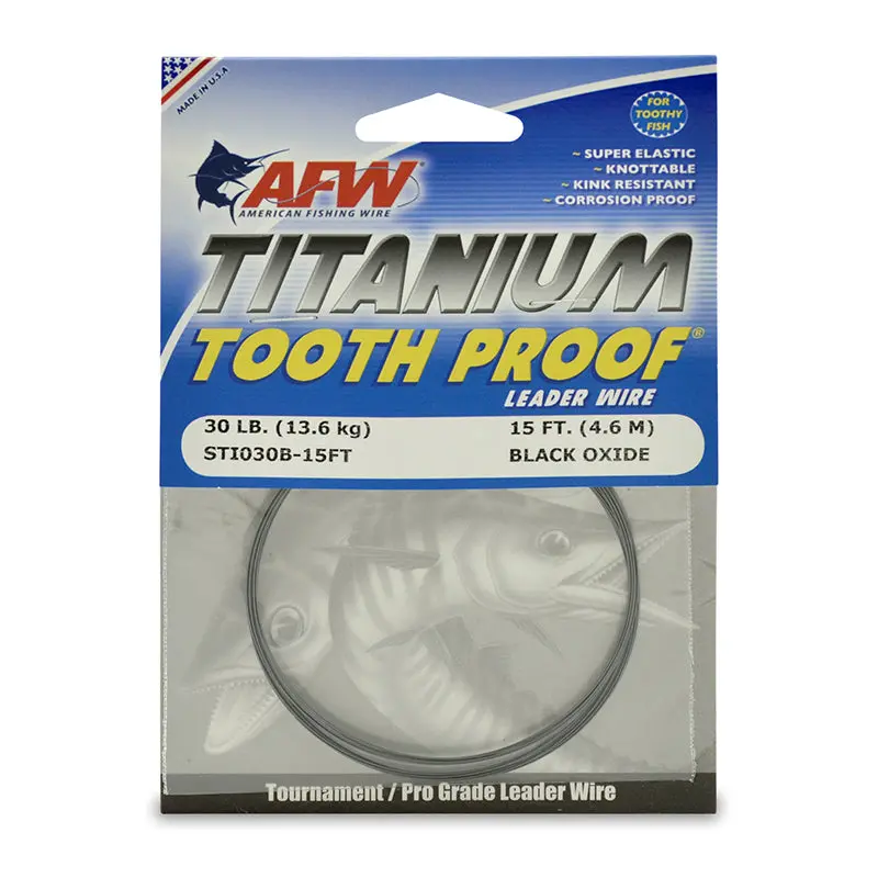 Afw Titanium Tooth Proof Single Strand Leader Wire 15' 1