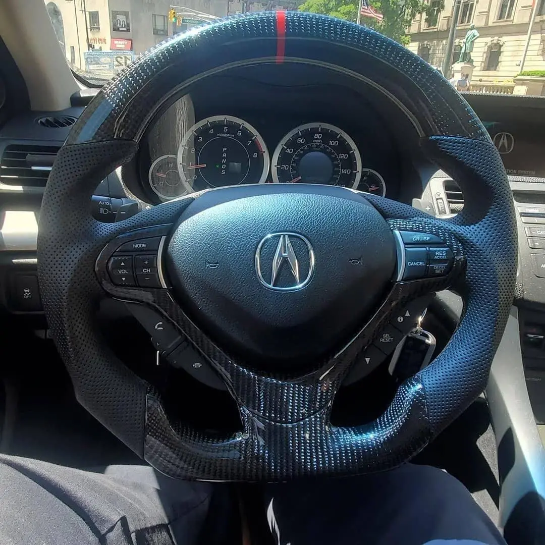 Acura Tsx 2009-2014 / Honda Accord Cu2 Carbon Fiber Steering Wheel |Ttd Craft 1