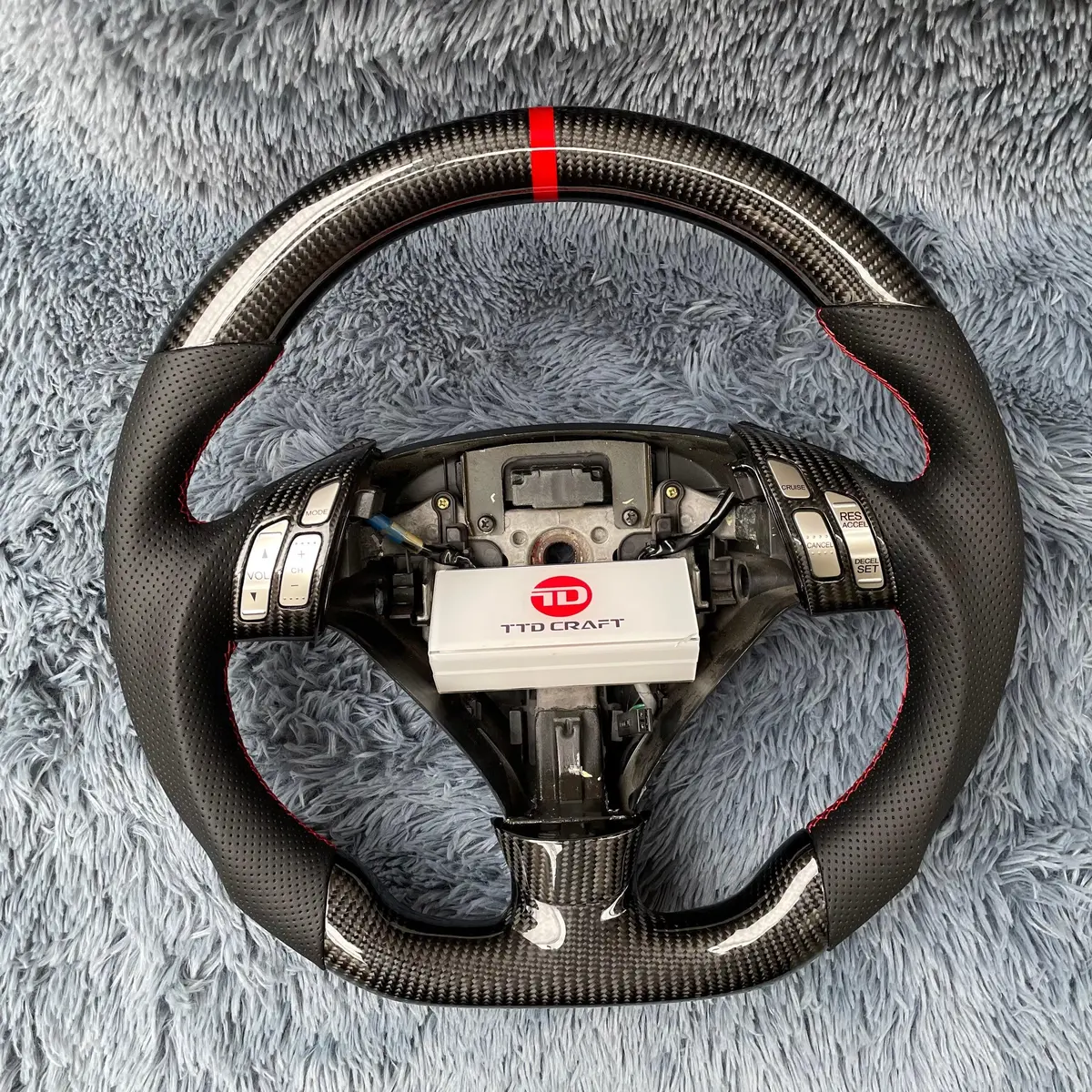 Acura 2004-2008 Tsx / Honda 2004-2007 Accord Cl9 Carbon Fiber Steering Wheel |Ttd Craft 1
