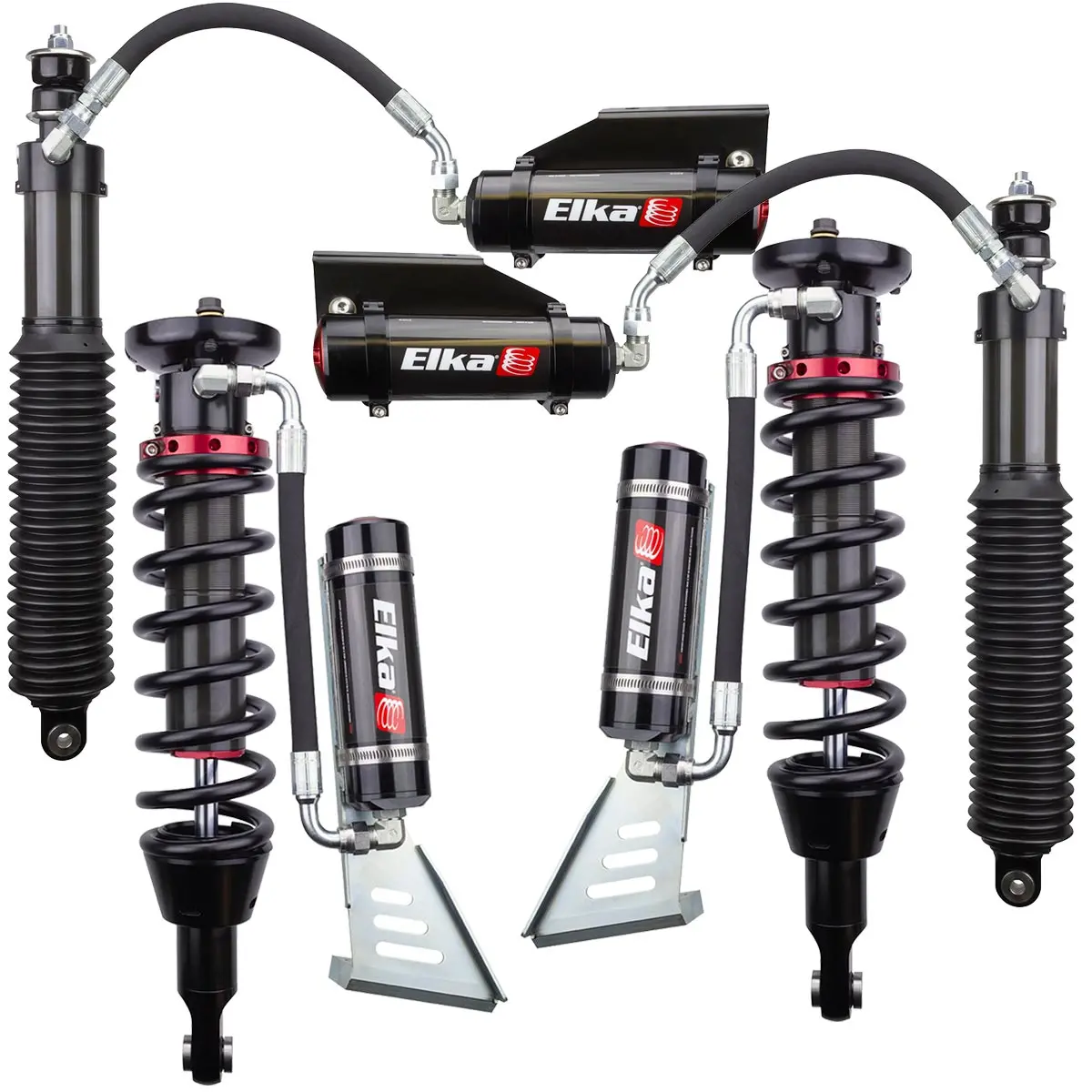 2010-2019 Toyota 4Runner Elka 2.5 Reservoir Front & Rear Shocks Kit Without Kdss - Uca Or Lift Kit 1