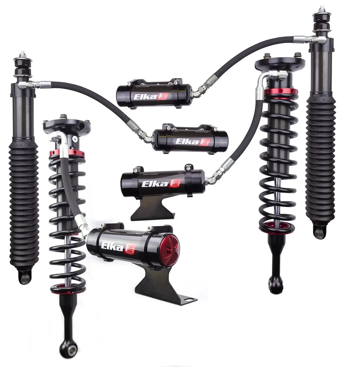 2007-2019 Toyota Tundra Elka 2.5 Reservoir Front & Rear Shocks Kit - Stock Geometry 1