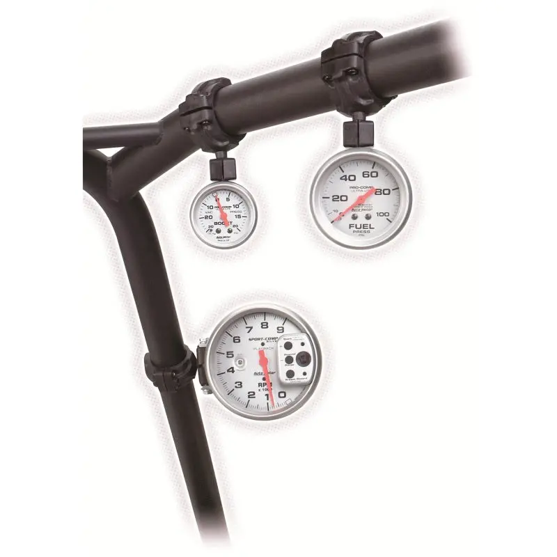 Autometer 5-Inch Pedestal-Mount Tachometer In Black – Roll Cage Pod Compatible With 1.5" Tubing 1