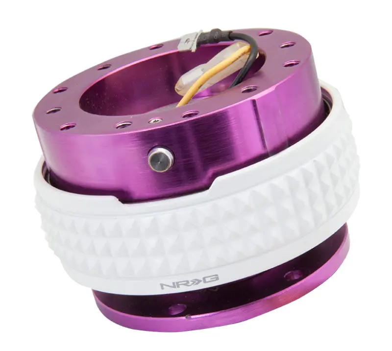 Nrg Quick Release Steering Hub – Pyramid Edition With Purple Housing And Glow-In-The-Dark Ring 1