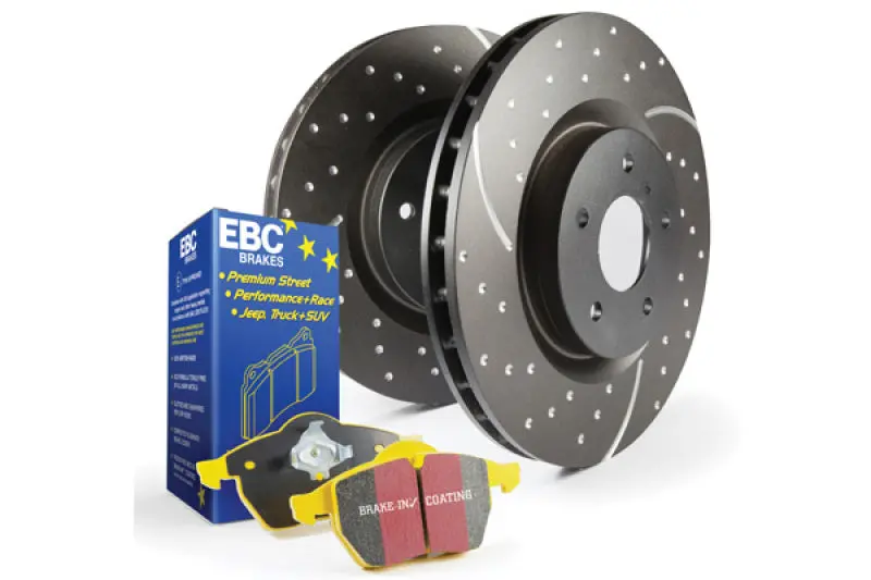 Ebc Yellowstuff High-Performance Brake Kit – S5 Series Pads + Gd Grooved Rotors 1