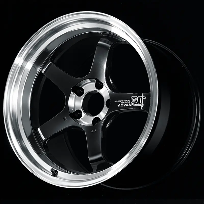 Advanti Racing Gt Beyond-R Forged Wheel: 18X9.0", +37Mm Offset, 5X114.3, 73Mm Hub Bore – Diamond Cut Face With Dark Platinum Black Finish 1