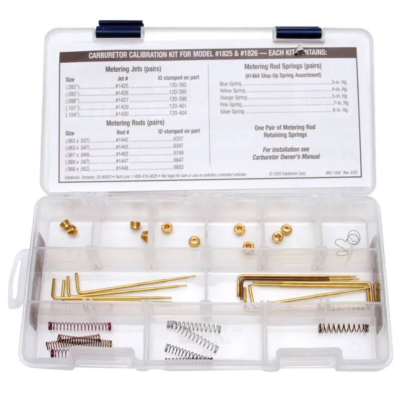 Edelbrock Calibration Kit Compatible With Carburetors Models 1825 & 1826 1