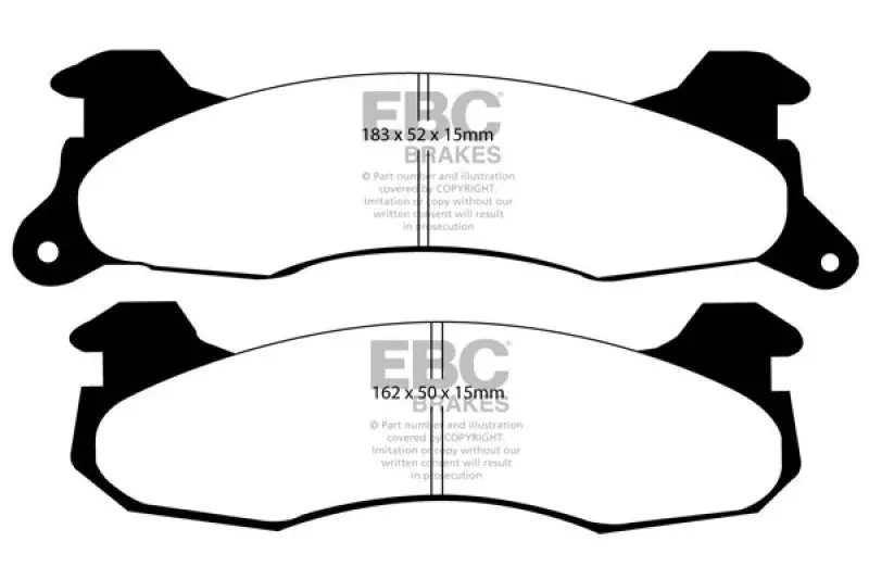 Ebc Redstuff Rear Brake Pads For 1983–1993 Ford Mustang 2.3L Models 1