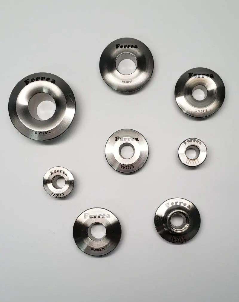Ferrea Titanium Valve Spring Retainers For Dodge A853 Engines – 6° Pro Cnc Machined, Double-Spring Setup (16-Piece Set) 1