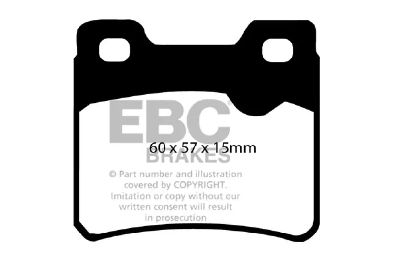 Ebc Yellowstuff Rear Brake Pads For 1994–1996 Saab 900 2.0 Turbo 1