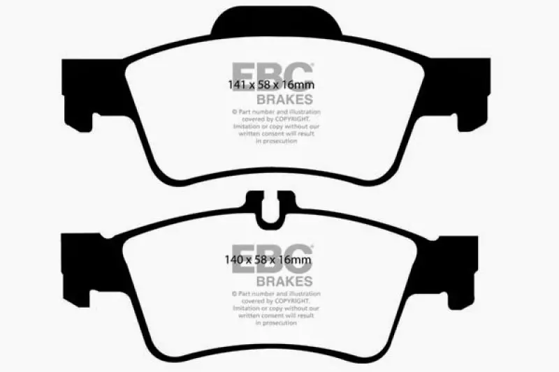 Ebc Greenstuff Rear Brake Pads For 2004–2006 Mercedes-Benz Cl500 (5.0L) 1