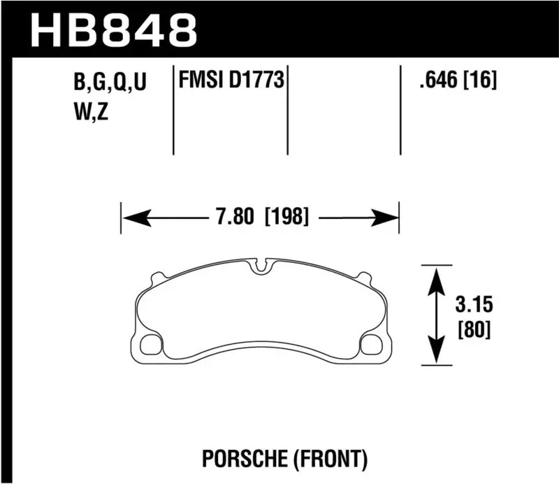 Hawk Dtc-70 Race Front Brake Pads For Porsche 911 Gt3/Gt3 Rs (2014–2019) And Cayman Gt4 (2016) 1