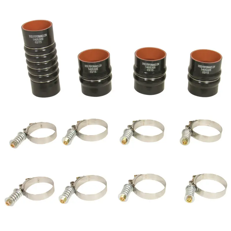 Bd Diesel Intercooler Hose And Clamp Kit For 2003–2007 Dodge 5.9L Cummins 1