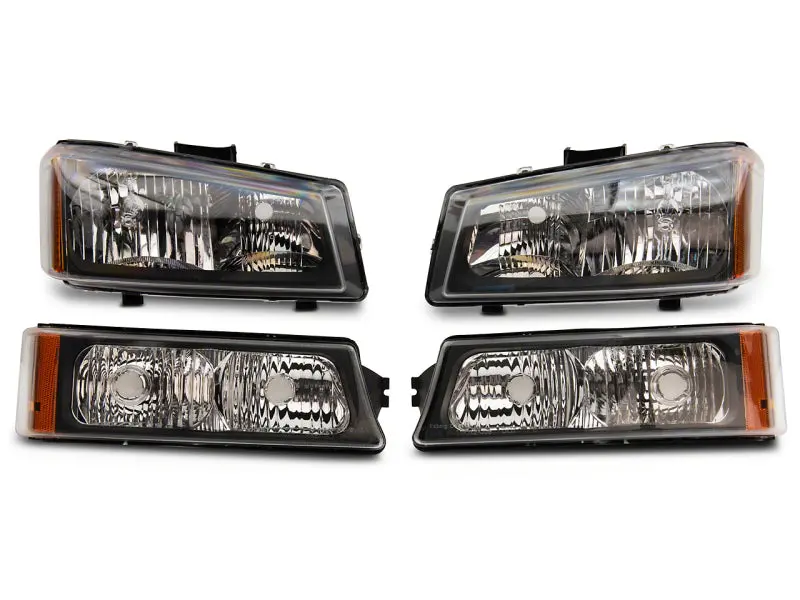 Raxiom 03-06 Chevrolet Silverado 1500 Axial Oem Style Rep Headlights- Chrome Housing (Clear Lens) 1