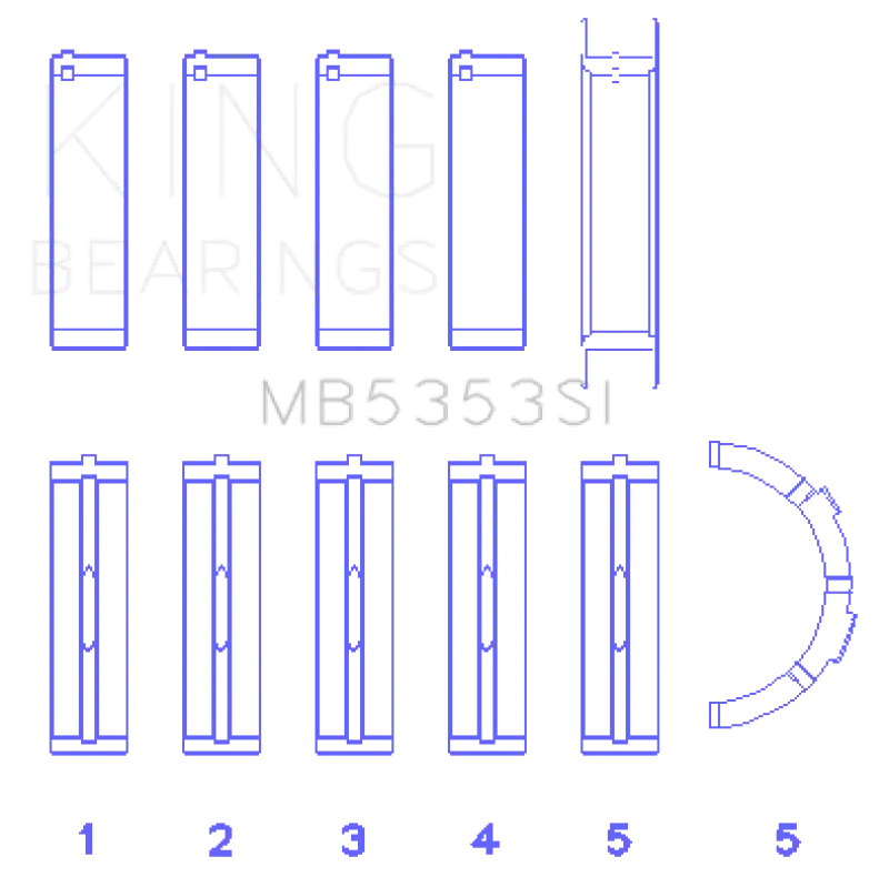 King Engine Bearings Main Bearing Set For Ford 4.6L Sohc 16V (281) – +0.75Mm Oversize 1
