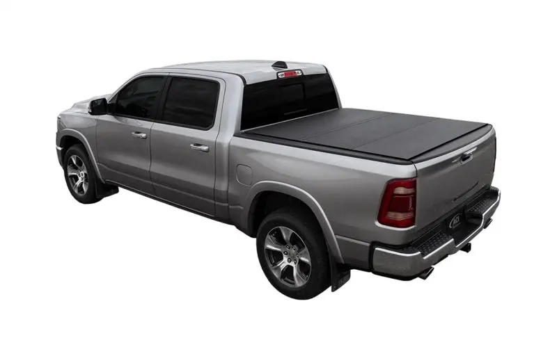 Access Lomax Tri-Fold Tonneau Cover – Black Urethane, Split-Rail Design For 2019+ Ram 1500 (6'4" Bed, Excludes Rambox) 1