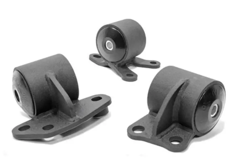 Innovative Black Steel Front Motor Mounts For 1992–1995 Honda Civic B/D-Series – 95A Durometer Bushings, 2-Bolt Design 1