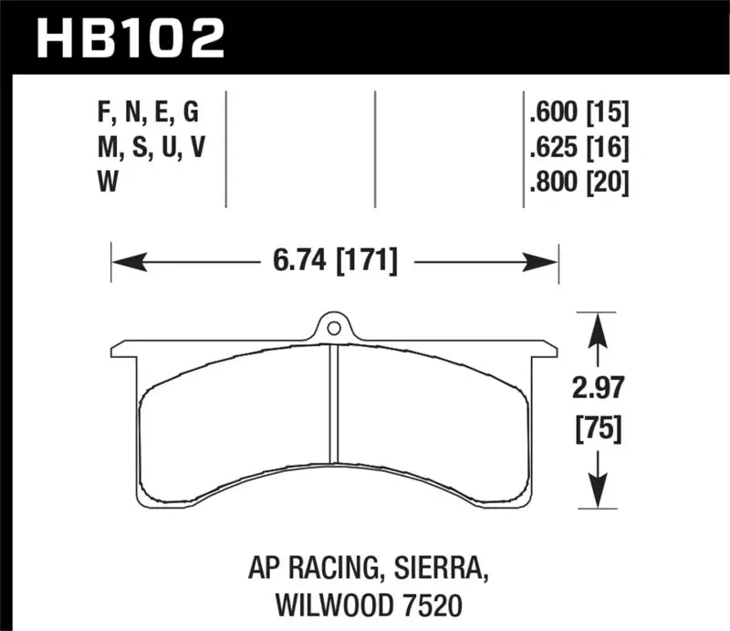 Hawk Stoptech Ap Racing Dtc-30 Race Compound Brake Pads – Six-Pad Set For Track Use 1