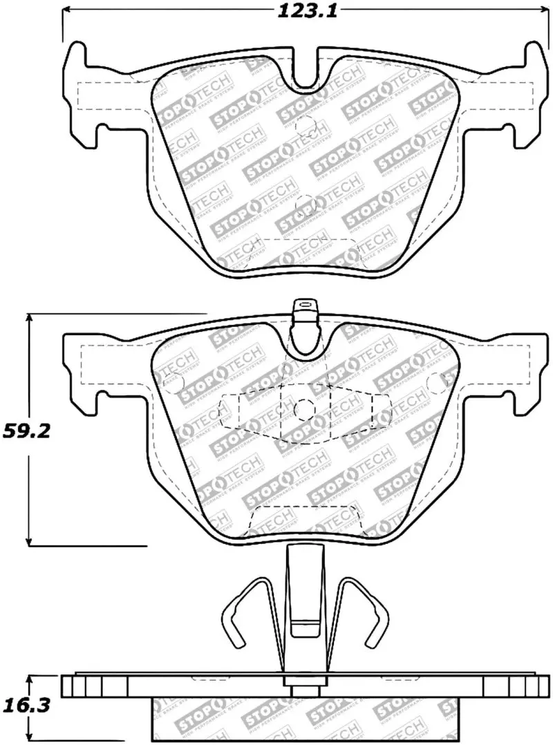Stoptech Street Select Rear Brake Pads 1