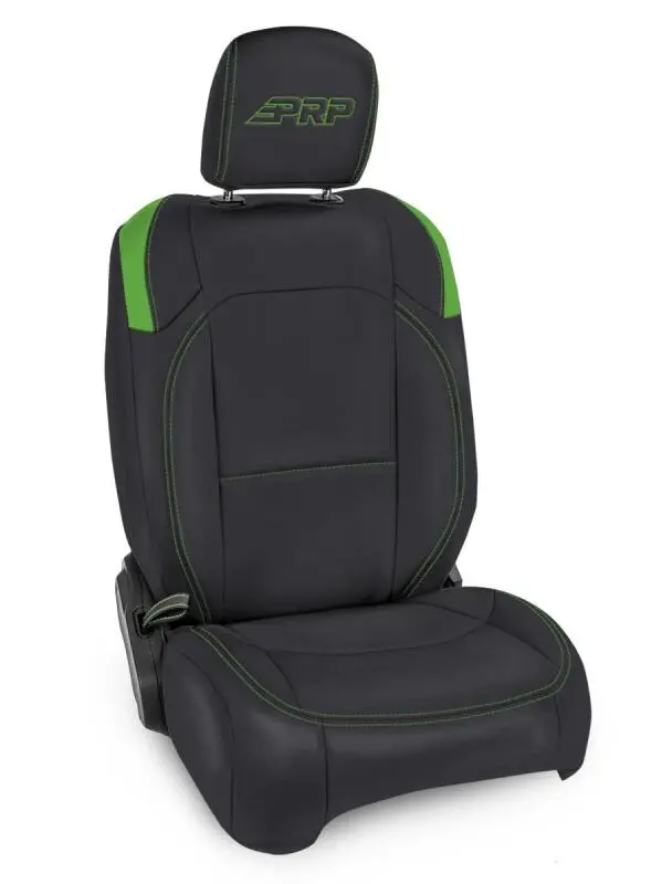 Prp Molle-Ready Front Seat Covers For Jeep Wrangler Jl & Gladiator Jt – Black/Green Pair 1