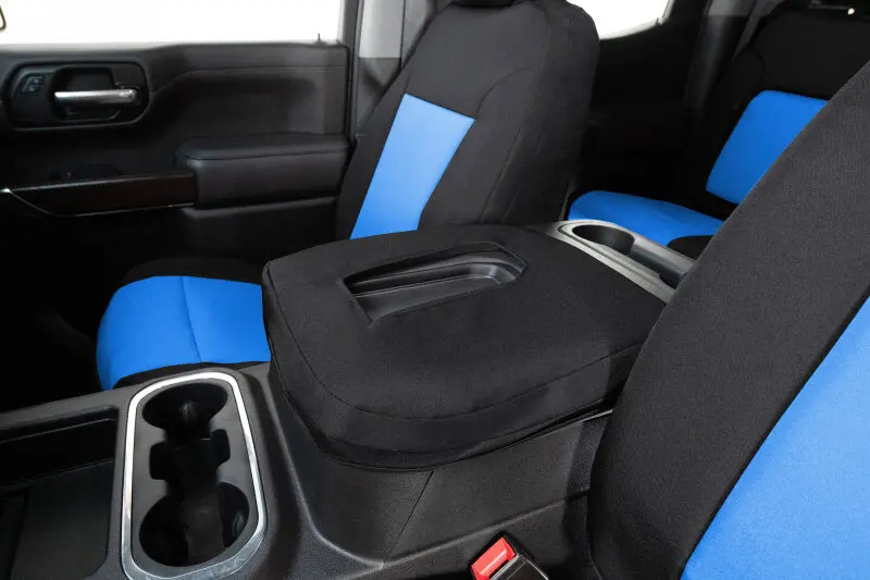 Covercraft Endura Precisionfit Second-Row Seat Covers For 2016–2024 Nissan Titan – Blue/Black 1