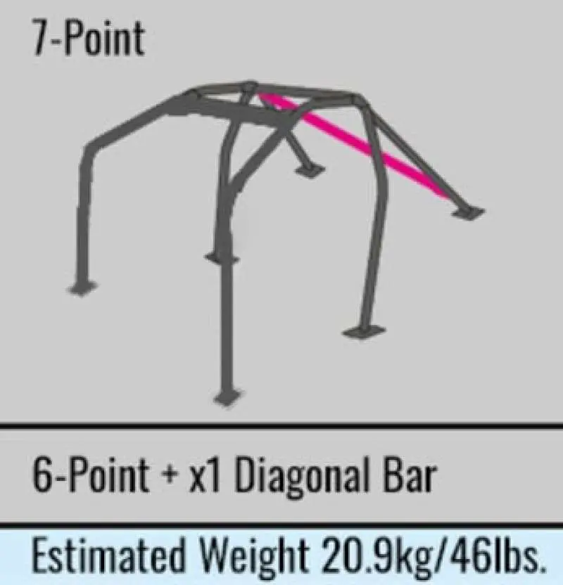 Cusco Chromoly Dash-Through Roll Cage – 2-Seat Configuration, Model 7Pz33 1