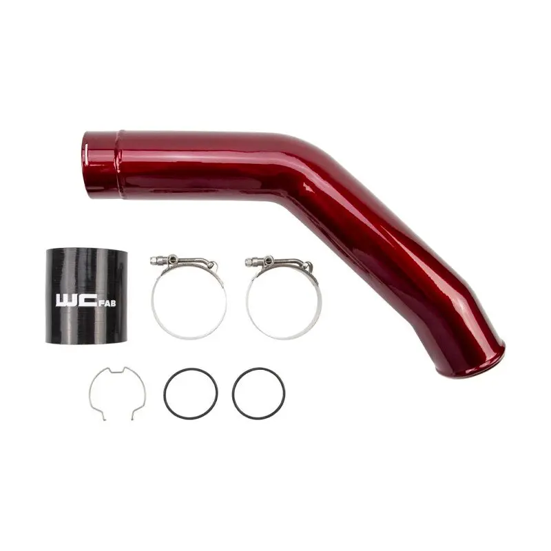 Wehrli Hot-Side Intercooler Pipe For 2015–2024 Ford 6.7L Power Stroke – 3" Diameter, Gunmetal Finish 1