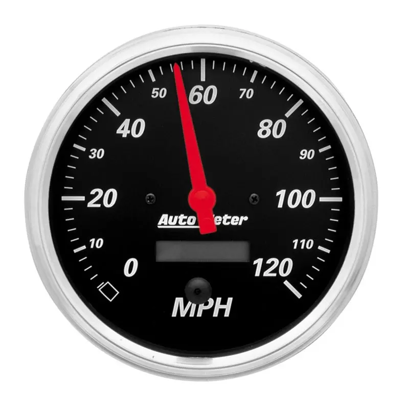 Autometer Designer Black 5-Inch Electronic Speedometer – 120 Mph Range, Lcd Odometer, Fully Programmable 1