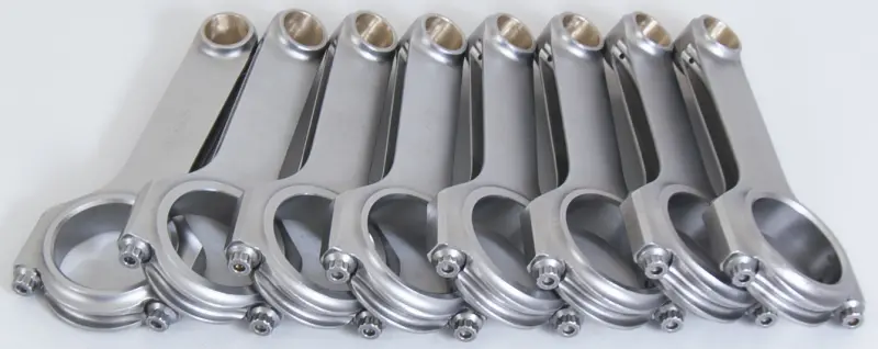 Eagle Chevrolet Forged H-Beam Connecting Rods – 4340 Steel, 6.635" Length, 0.25" Oversize, Set Of 8 1