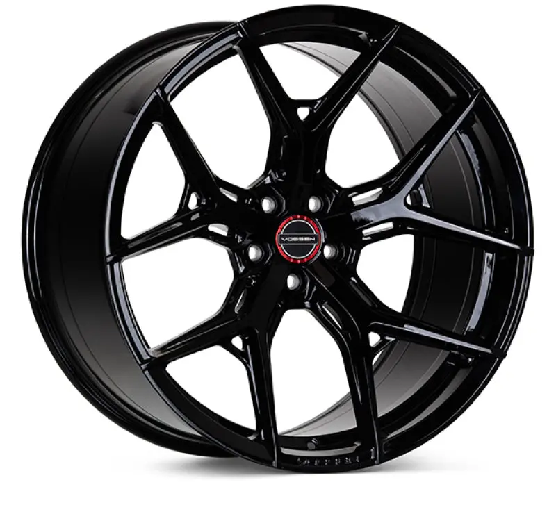 Vossen Hf-5 Gloss Black Forged Wheel: 19X8.5", 5X112 Bolt Pattern, Et42 Offset, 66.5Mm Center Bore, Flat Face Design 1