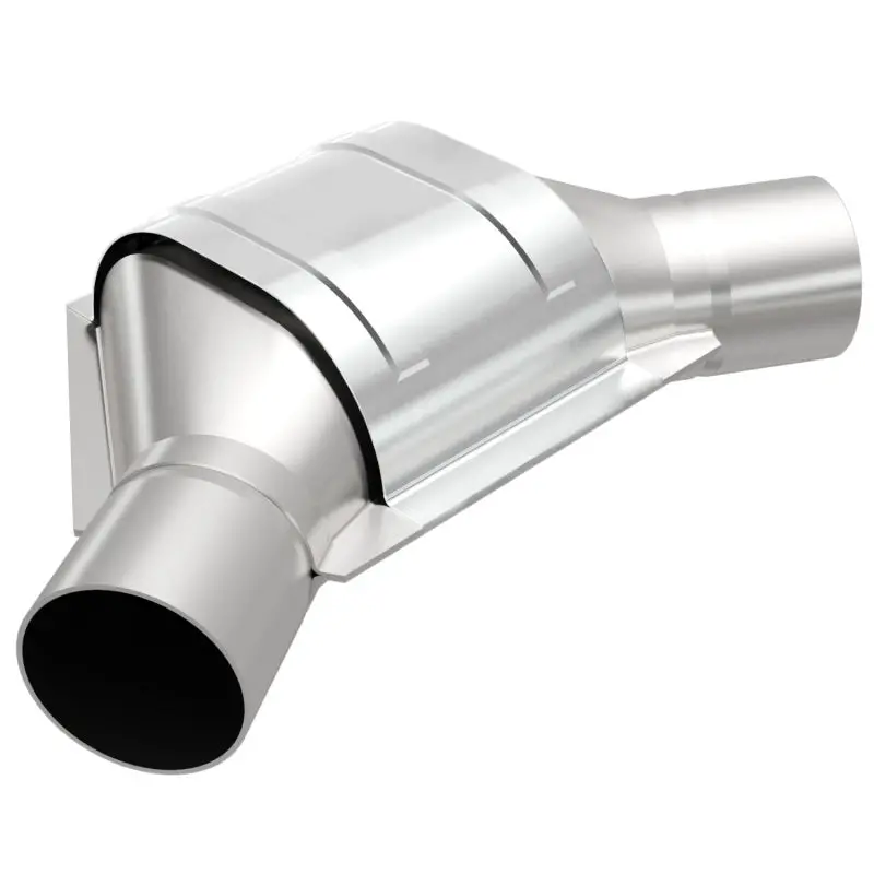 Magnaflow Universal 2.5-Inch Convolution Resonator – Angled Inlet & Outlet 1