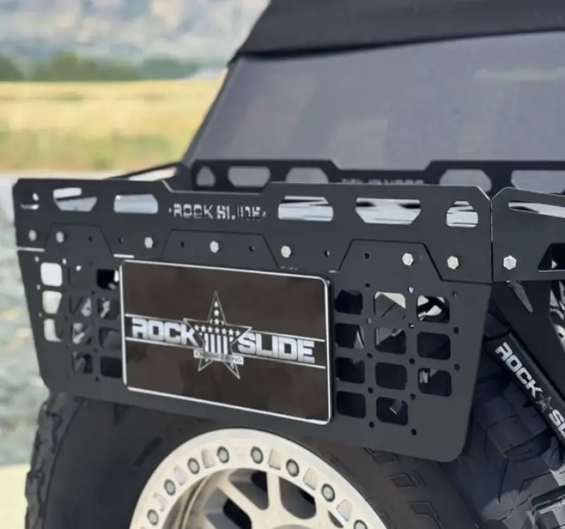 Rock Slide Engineering Ez Rack Accessory Tray With Integrated License Plate Mount 1