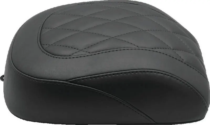 Mustang Diamond-Stitch Passenger Seat For Harley-Davidson Fat Boy (2018–2021) – Black Wide Tripper Design 1