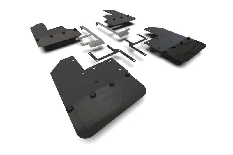 Rally Armor 19-23 Jeep Jt Gladiator Mojave/Rubicon Black Mud Flap W/ Metallic Black Logo 1