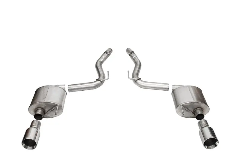 Corsa Touring Axle-Back Exhaust System For 2024 Ford Mustang Gt – 3" Dual Exit, 4.5" Straight-Cut Tips 1