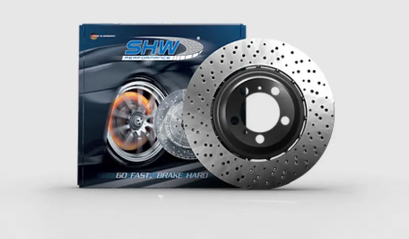 Shw Lightweight Cross-Drilled Rear Brake Rotor For 2020–2021 Bmw X3 M (3.0L), Part #34118054827 1