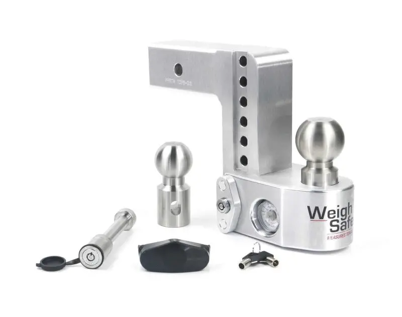 Weigh Safe Aluminum Drop Hitch With Built-In Scale – 6" Drop, 2.5" Shank, 10K Tow / 18.5K Gtwr 1