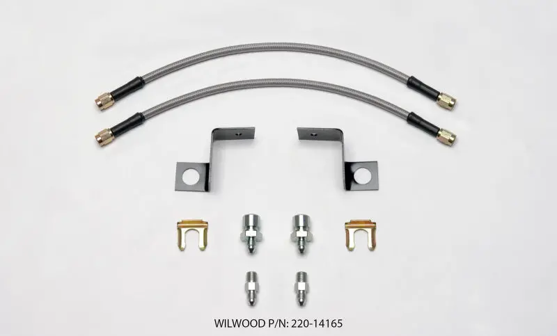Wilwood Flexline Brake Hose Kit – 14-Inch Length, -3 An (3/8-24 If) To 1/8 Npt Straight Fitting 1