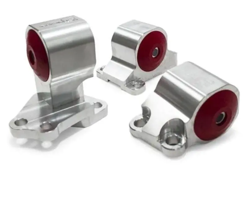 Innovative 92-95 Civic B/D Series Silver Aluminum Mounts Solid Bushings (Auto To Manual 2 Bolt) 1