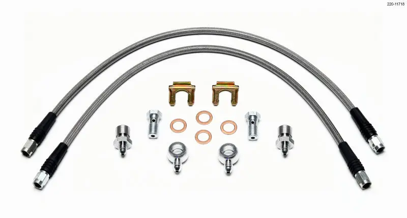 Wilwood D52 Caliper Flexline Kit With 20-Inch Hose And 7/16-20 Banjo Fitting 1