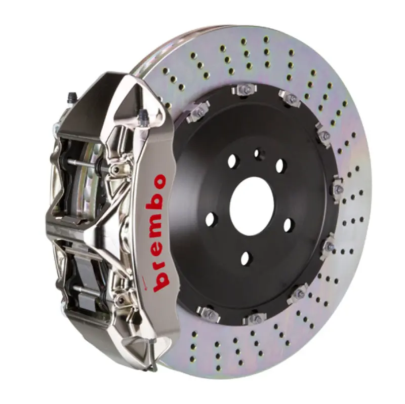 Brembo Front Big Brake Kit For Nissan Gt-R (2009–2011 & 2012+): 6-Piston Billet Calipers, 405X34Mm Drilled Two-Piece Rotors With Nickel Plating 1