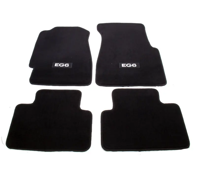Nrg Custom Floor Mats For 1992–1995 Honda Civic 2-Door (Eg6 Model) – 4-Piece Set With Embossed Logo 1
