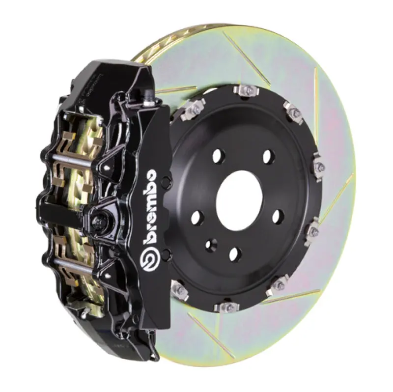 Brembo 08-09 Clk63 Amg-Black Series Front Gt Bbk 6 Piston Cast 380X34 2Pc Rotor Slotted Type1-Black 1